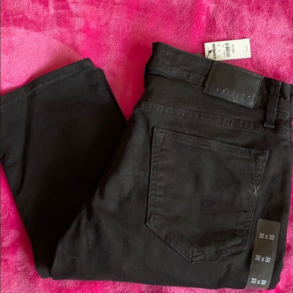 Express Men’s Black Jeans - Slim Fit